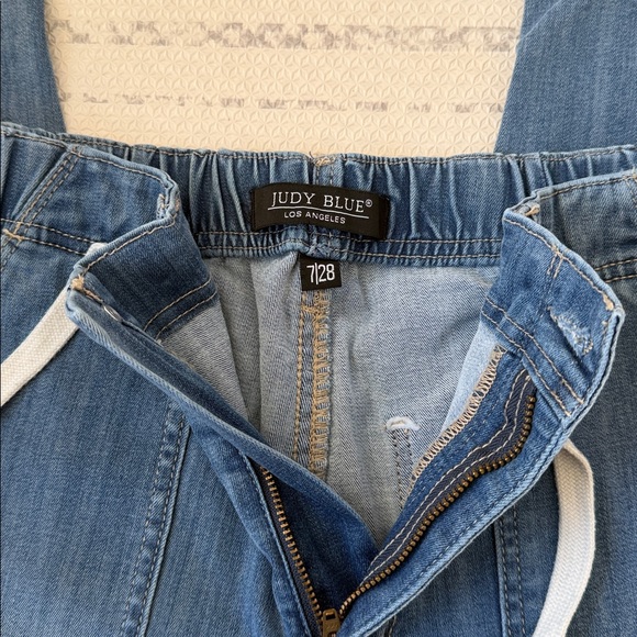 Judy Blue Women's Straight Leg Jeans with tie waist - Picture 2 of 2